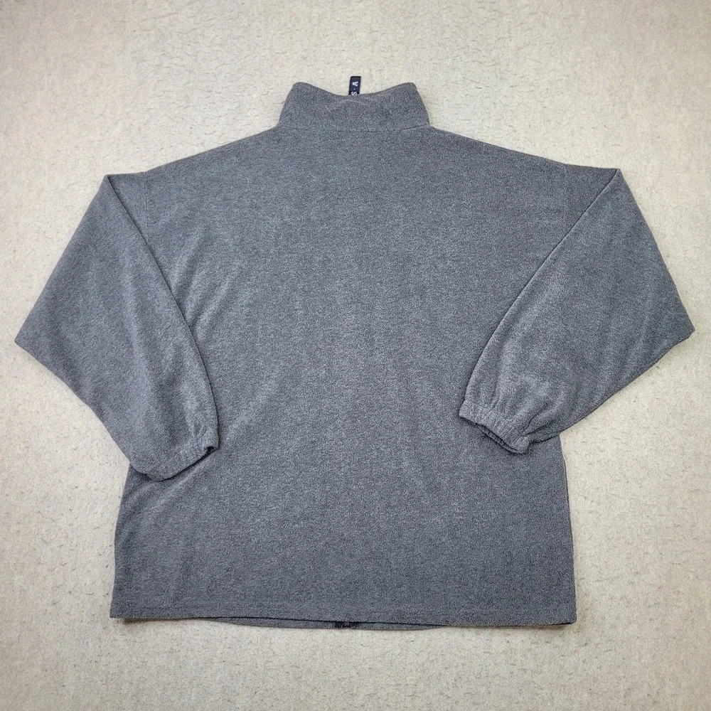 Team USA Olympics Jacket Full Zip Mens XL Gray Fleece Mock Neck Made‎ in USA
